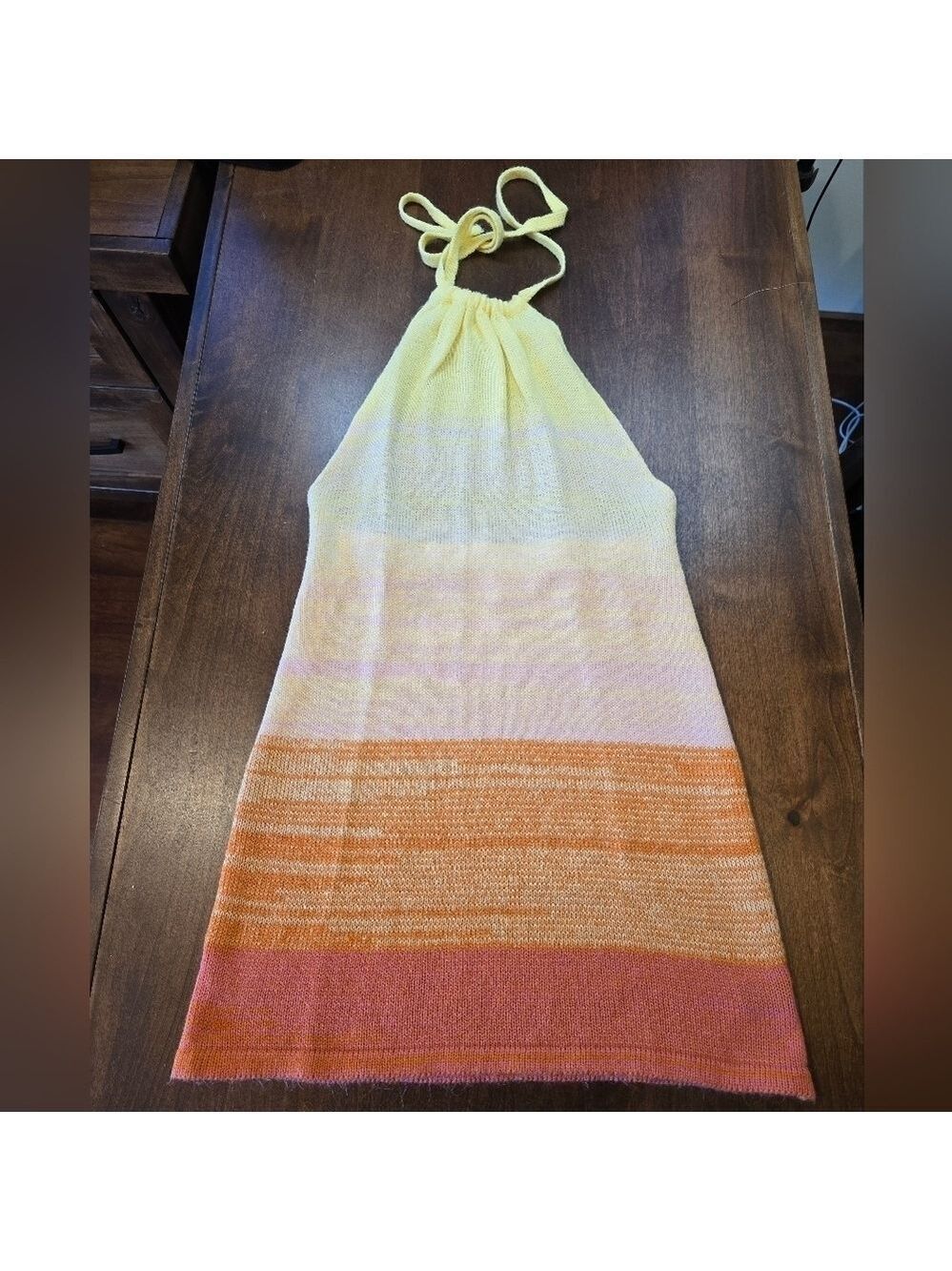 Crochet Halter Dress Small